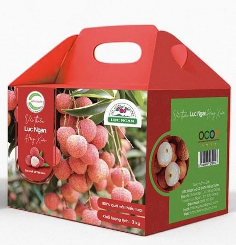 Vải thiều Lục Ngạn Hồng Xuân đạt sản phẩm OCOP 5 sao