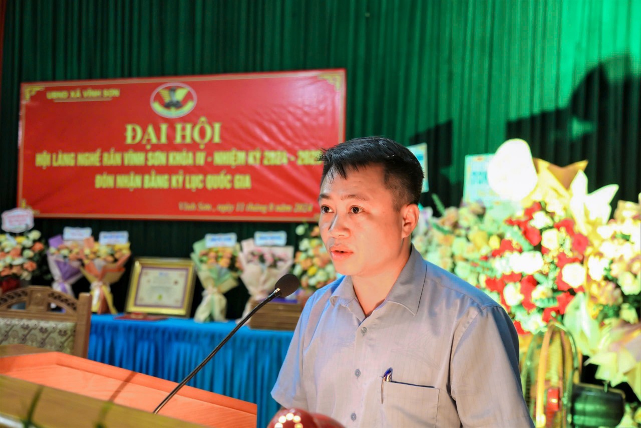 Đại hội đại biểu Hội làng nghề Rắn Vĩnh Sơn khóa IV, nhiệm kỳ 2024 – 2029 Đại hội đại biểu Hội làng nghề Rắn Vĩnh Sơn khóa IV, nhiệm kỳ 2024 – 2029