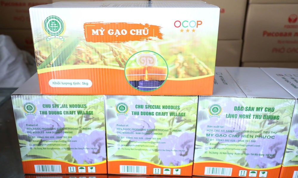 Sản phẩm mỳ gạo Chũ Hiền Phước (Lục Ngạn) đạt OCOP 3 sao. Sản phẩm mỳ gạo Chũ Hiền Phước (Lục Ngạn) đạt OCOP 3 sao.