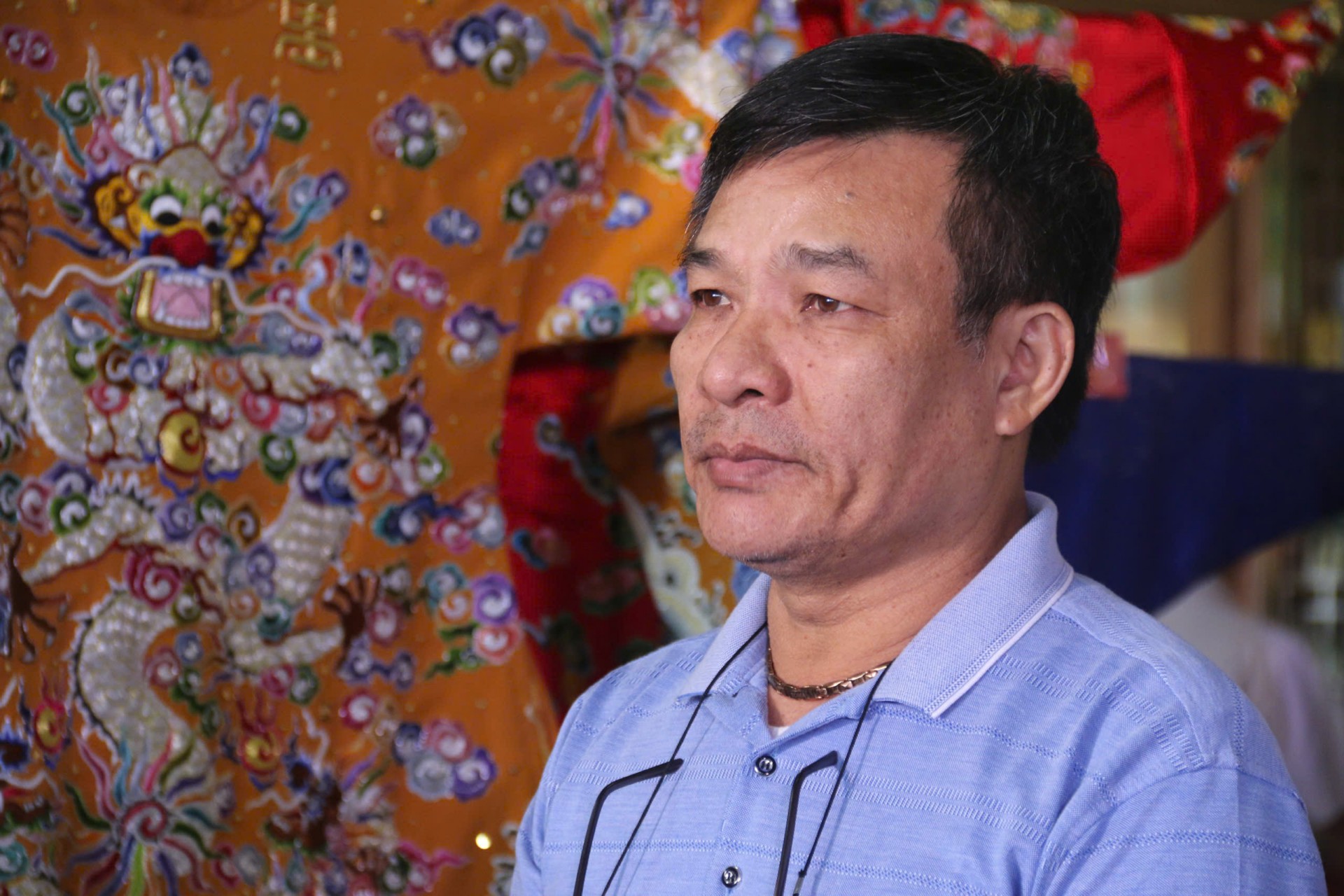 Nghệ nhân Nguyễn Thế Du, Chủ tịch Hiệp hội nghề thêu cổ truyền làng Đông Cứu (Thường Tín, Hà Nội) Nghệ nhân Nguyễn Thế Du, Chủ tịch Hiệp hội nghề thêu cổ truyền làng Đông Cứu (Thường Tín, Hà Nội)