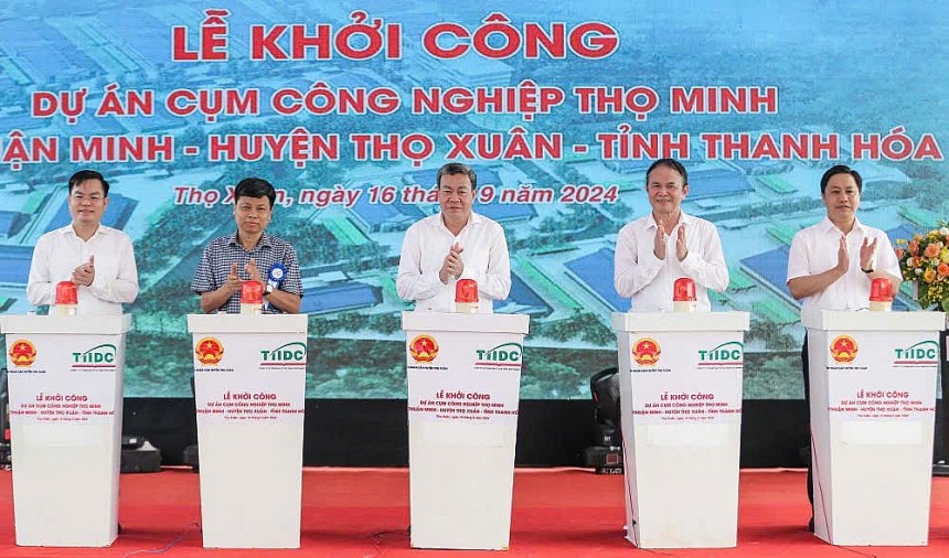 Công ty CP đầu tư hạ tầng khu công nghiệp (KCN) Thanh Hóa phối hợp với UBND huyện Thọ Xuân tổ chức lễ khởi công dự án Cụm công nghiệp Thọ Minh Công ty CP đầu tư hạ tầng khu công nghiệp (KCN) Thanh Hóa phối hợp với UBND huyện Thọ Xuân tổ chức lễ khởi công dự án Cụm công nghiệp Thọ Minh