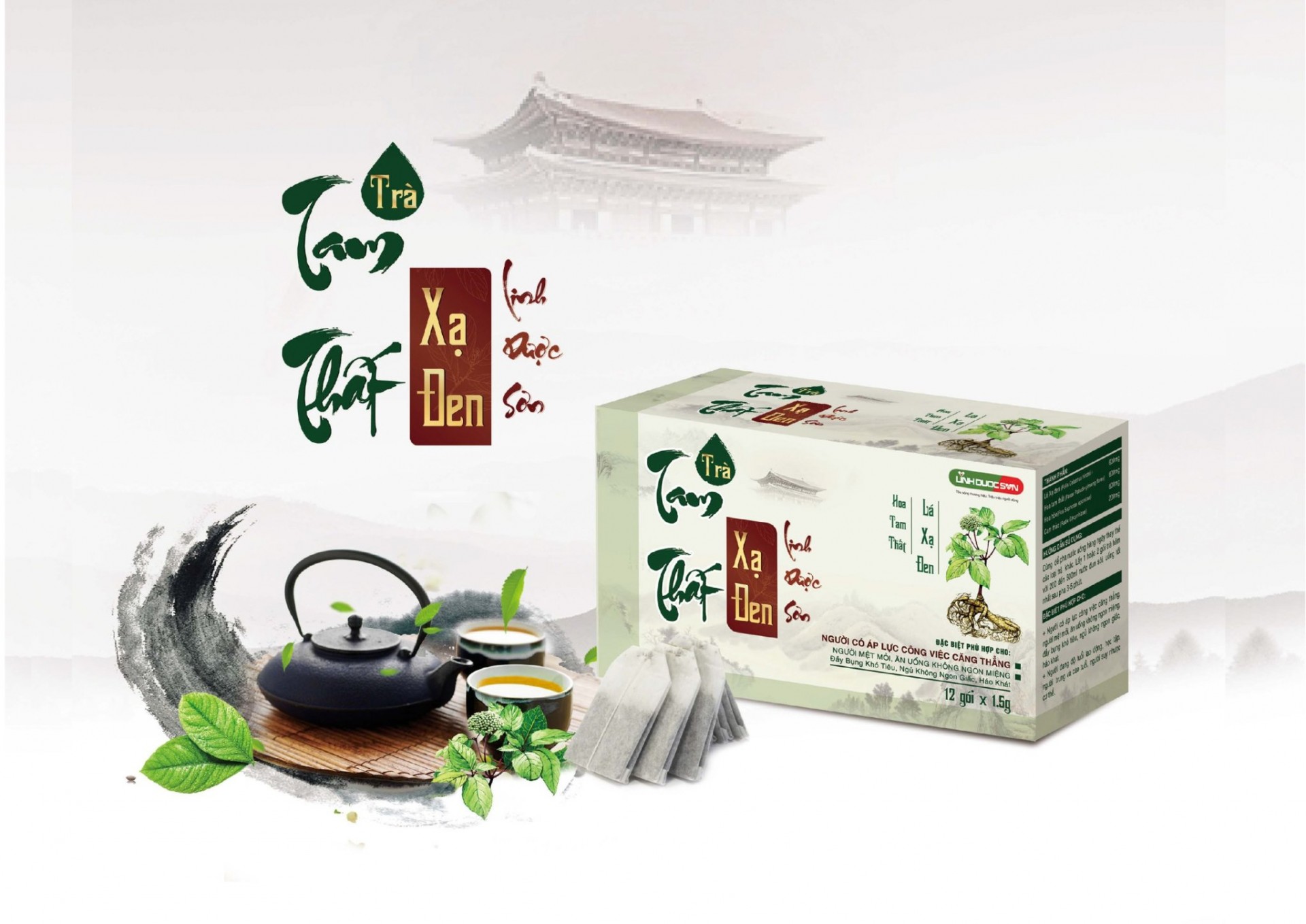 Trà tam thất xạ đen linh dược sơn của Công ty Cổ phần dược phẩm ELIPHA (phường Tân Thịnh, thành phố Hoà Bình)
