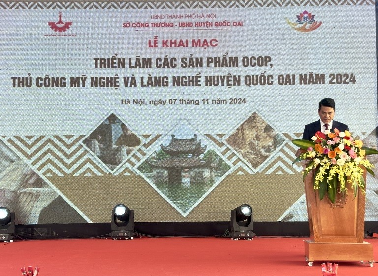 Huyện Quốc Oai Khai mạc Triển lãm các sản phẩm OCOP, thủ công mỹ nghệ và làng nghề năm 2024 Huyện Quốc Oai Khai mạc Triển lãm các sản phẩm OCOP, thủ công mỹ nghệ và làng nghề năm 2024