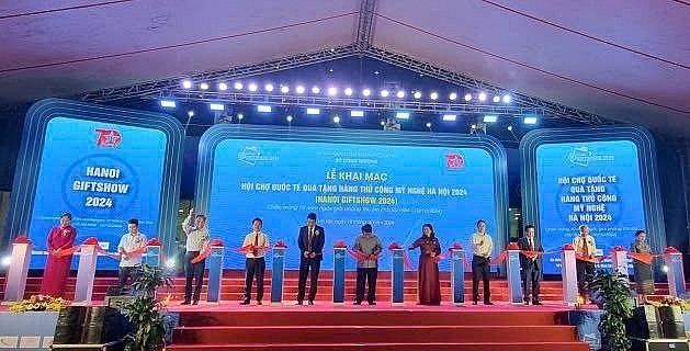 Lễ khai mạc Hội chợ quốc tế quà tặng hàng thủ công mỹ nghệ Hà Nội 2024