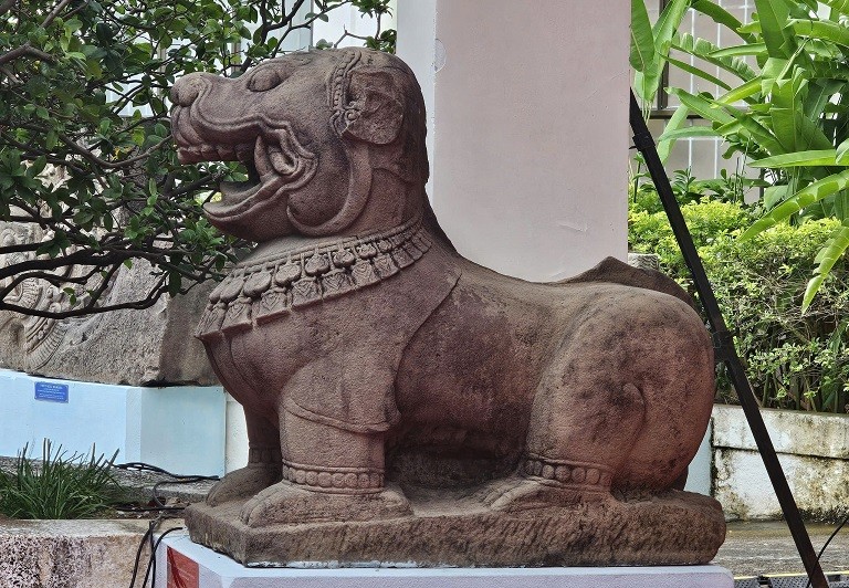 Bình Định: Hai tượng sư tử đá thành Đồ Bàn là bảo vật quốc gia