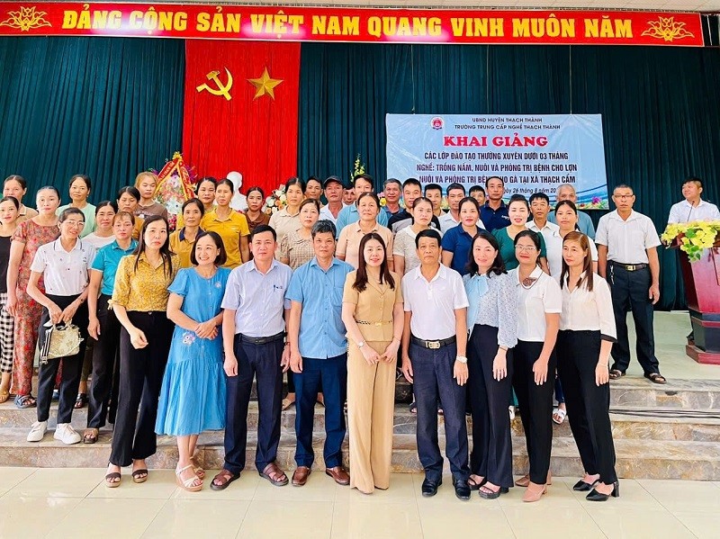 Khai giảng lớp đào tạo nghề cho người lao động tại xã Thành Vinh, huyện Thạch Thành Khai giảng lớp đào tạo nghề cho người lao động tại xã Thành Vinh, huyện Thạch Thành