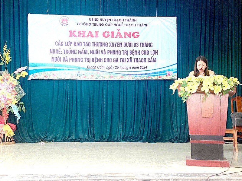 Khai giảng lớp đào tạo nghề cho người lao động tại xã Thành Vinh, huyện Thạch Thành Khai giảng lớp đào tạo nghề cho người lao động tại xã Thành Vinh, huyện Thạch Thành