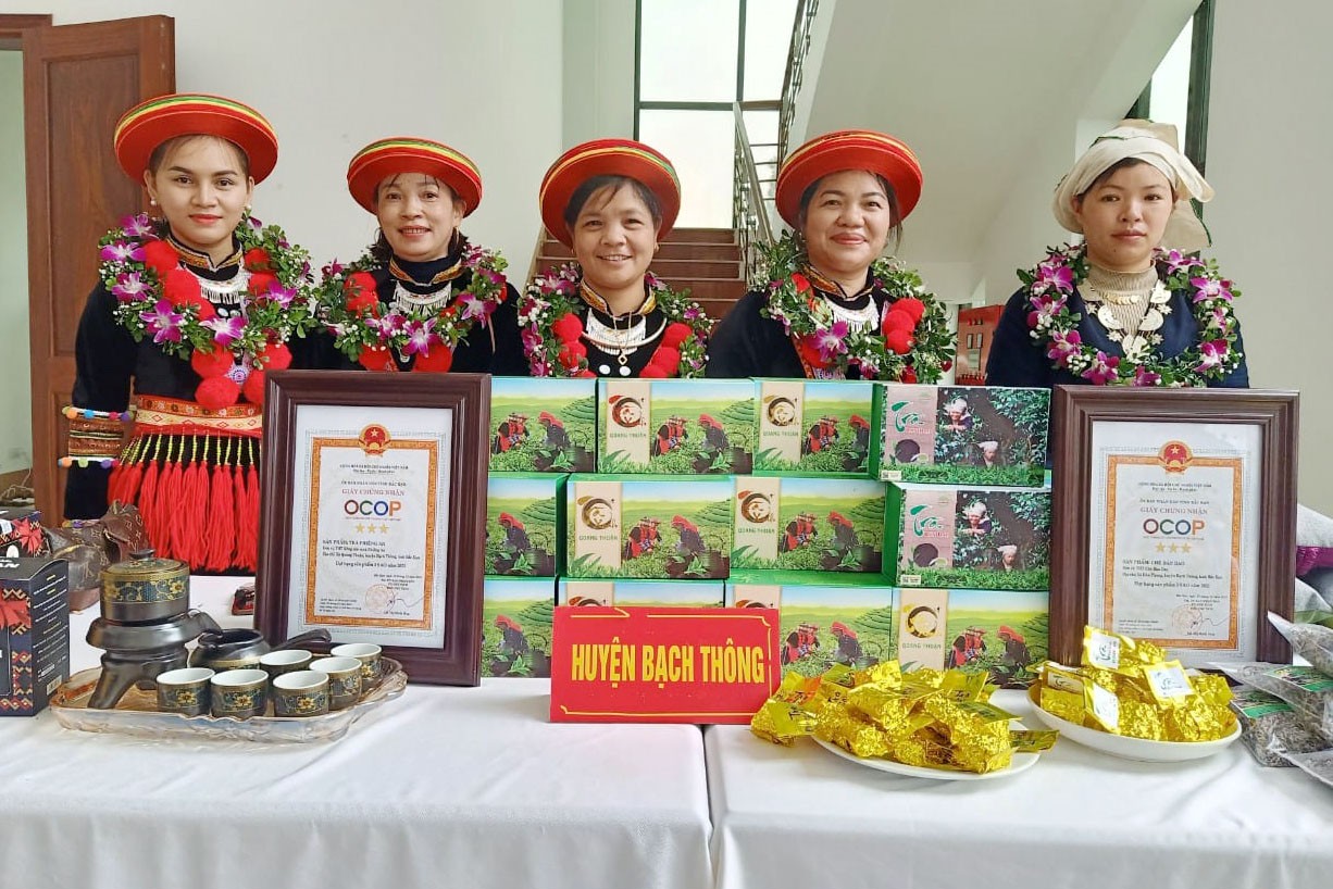 Sản phẩm chè Phiêng An tham gia trưng bày tại các sự kiện trong tỉnh