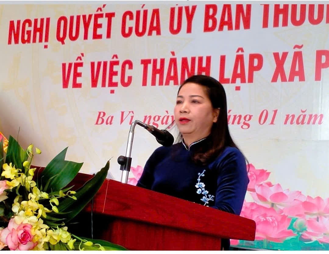 Huyện Ba Vì (Hà Nội) : Tổ chức Lễ công bố nghị quyết của UBTV Quốc Hội về việc thành lập xã Phú Hồng