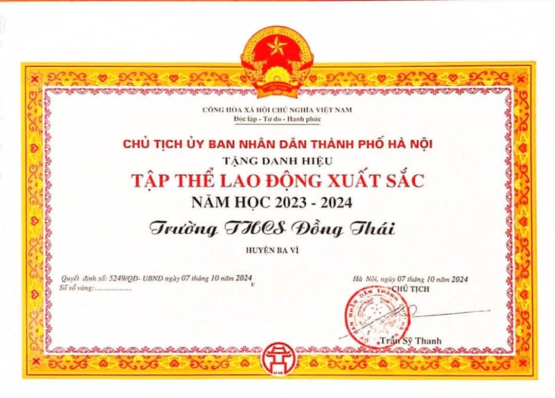 Trường THCS Đồng Thái: Địa chỉ đỏ của ngành Giáo dục đào tạo huyện Ba Vì Trường THCS Đồng Thái: Địa chỉ đỏ của ngành Giáo dục đào tạo huyện Ba Vì