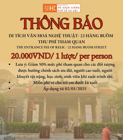 se thu phi tham quan hai diem di tich tren pho co ha noi tu ngay 212025