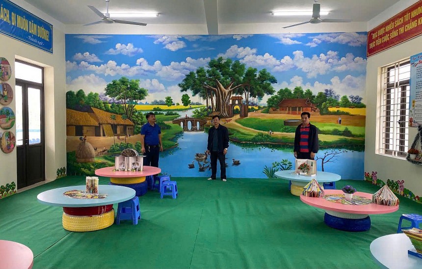 Phòng đọc cho học sinh phục vụ đọc và những giờ học liên môn