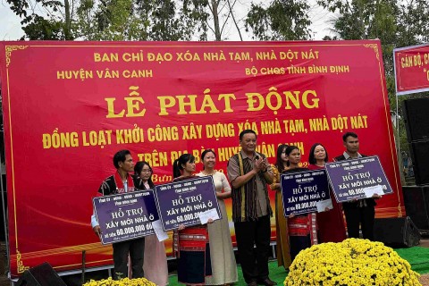 Bình Định triển khai đồng loạt Lễ khởi công xoá nhà tạm, nhà dột nát