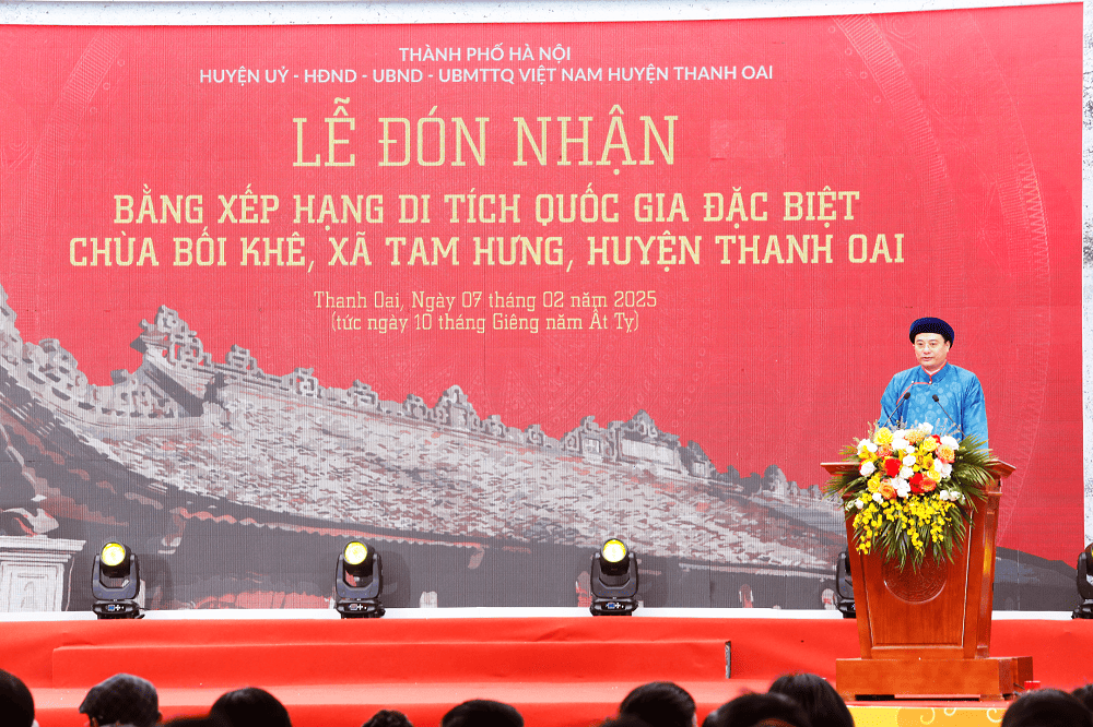 Chùa Bối Khê đón nhận Bằng xếp hạng Di tích Quốc gia đặc biệt