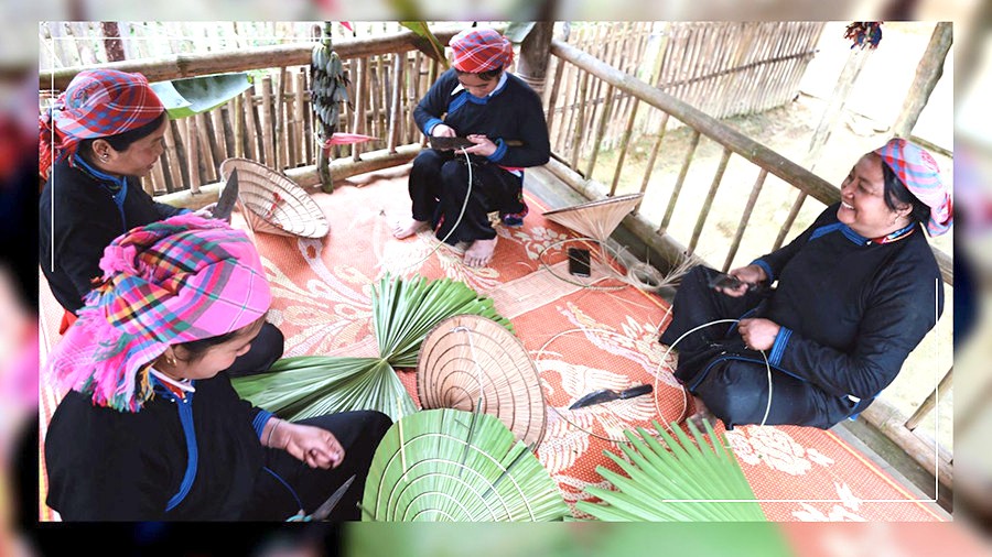 Lào Cai: Nghề làm nón lá cọ Bản Liền Lào Cai: Nghề làm nón lá cọ Bản Liền
