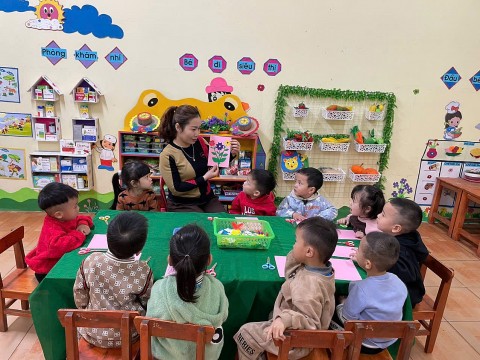 Trường mầm non Nga Trường Làm tốt công tác chăm sóc – nuôi dưỡng giáo dục trẻ