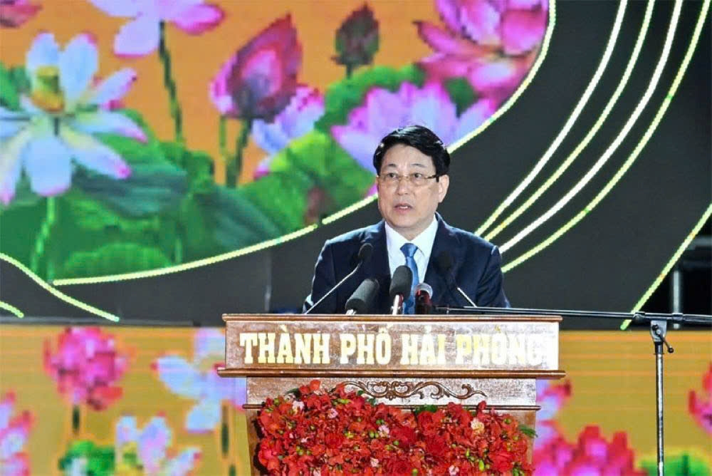 Đồng chí Lương Cường - Ủy viên Bộ Chính trị, Chủ tịch nước Cộng hòa xã hội chủ nghĩa Việt Nam phát biểu tại Lễ kỷ niệm Đồng chí Lương Cường - Ủy viên Bộ Chính trị, Chủ tịch nước Cộng hòa xã hội chủ nghĩa Việt Nam phát biểu tại Lễ kỷ niệm