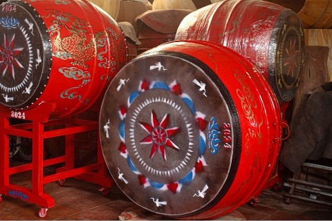 “Giữ lửa” nghề làm trống Đọi Tam