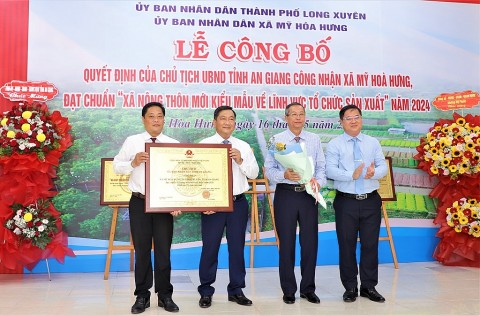 an giang xa my hoa hung dat nong thon moi ntm kieu mau trong linh vuc to chuc san xuat