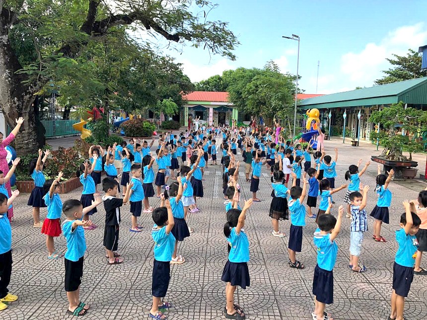 Trường mầm non Nga Trường Làm tốt công tác chăm sóc nuôi dưỡng giáo dục trẻ