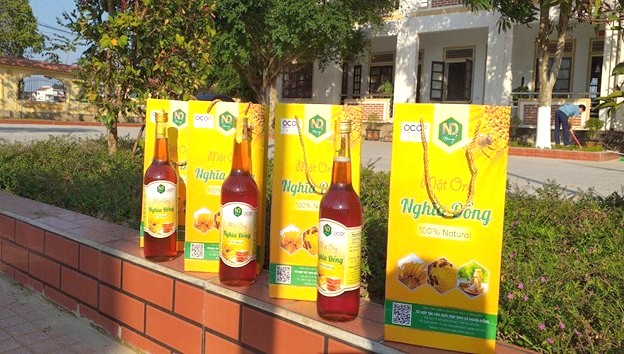 Sản phẩm Mật ong Nghĩa Đồng sau khi đóng chai đưa vào bảo quản. 