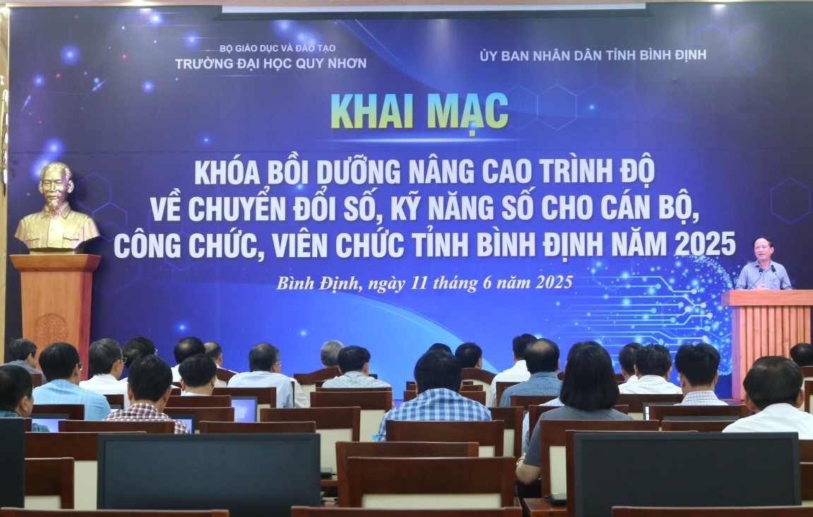 Bình Định: Hơn 34.600 cán bộ, công chức, viên chức được bồi dưỡng nâng cao về chuyển đổi số, kỹ năng số