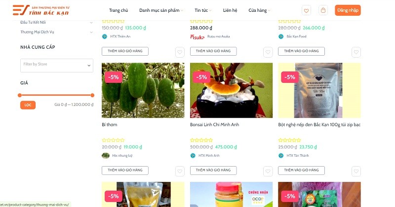 Sản phẩm OCOP tỉnh Bắc Kạn trên các sàn thương mại điện tử Sản phẩm OCOP tỉnh Bắc Kạn trên các sàn thương mại điện tử
