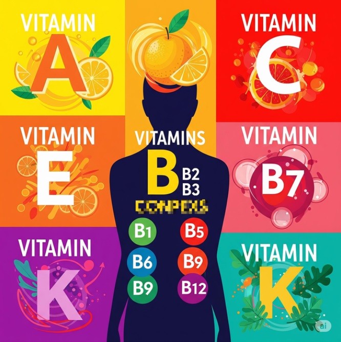 Vitamin đóng vai trò thiết yếu trong việc tăng cường khả năng miễn dịch của cơ thể. Ảnh minh họa AI