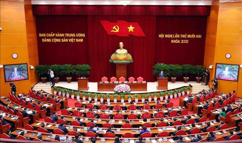 Quang cảnh phiên bế mạc Hội nghị lần thứ mười hai Ban Chấp hành Trung ương Đảng khóa XIII Quang cảnh phiên bế mạc Hội nghị lần thứ mười hai Ban Chấp hành Trung ương Đảng khóa XIII