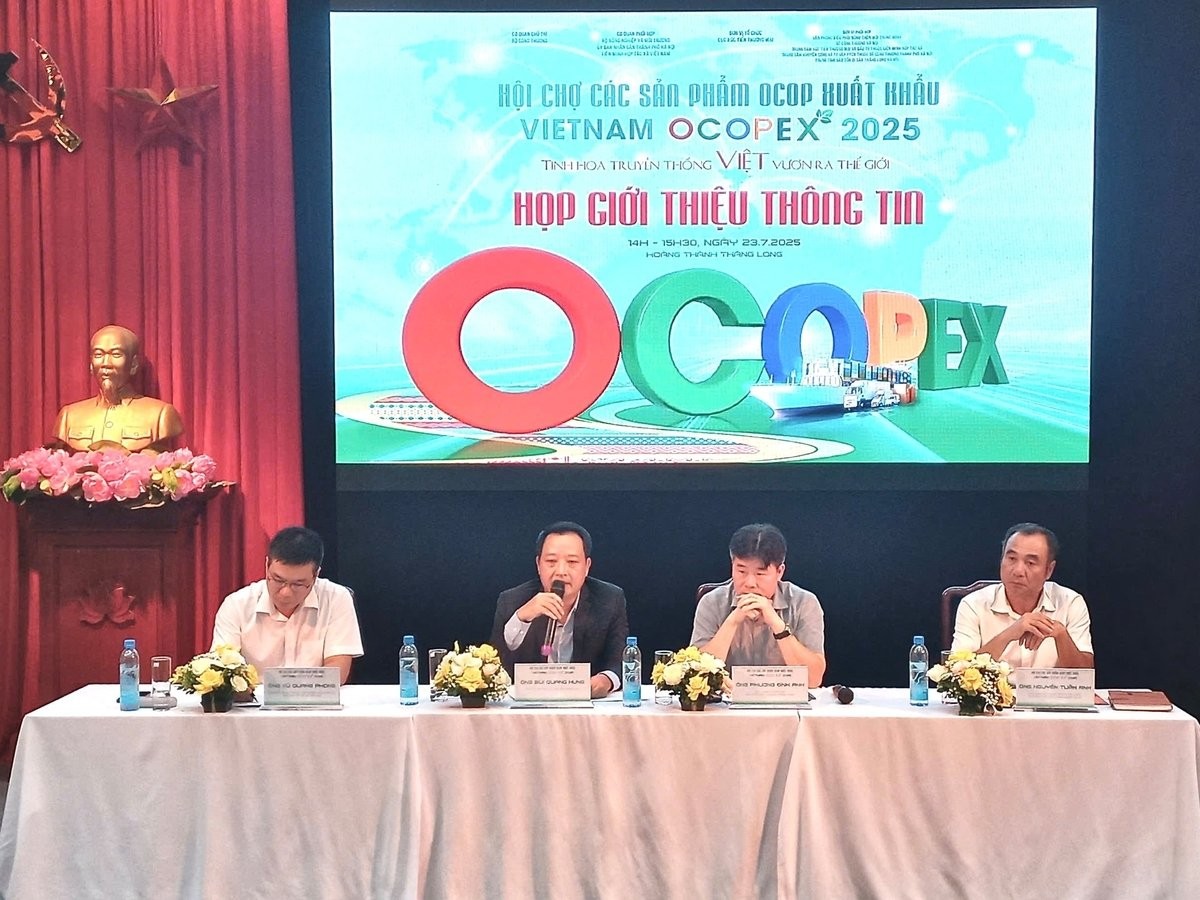 Buổi họp báo thông tin về Hội chợ các sản phẩm OCOP xuất khẩu” . (VIETNAM OCOPEX 2025)