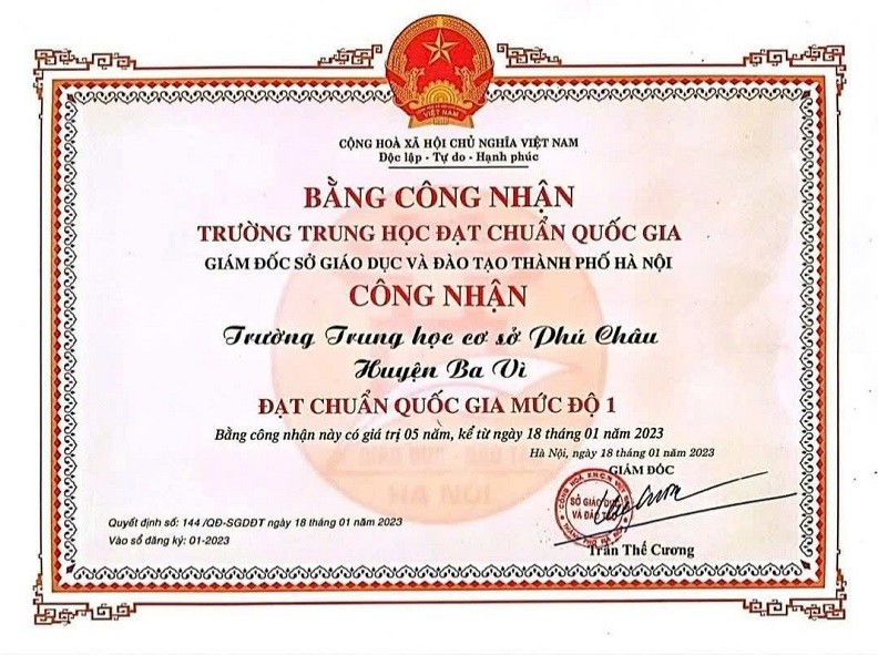 Trường THCS Phú Châu không ngừng nâng cao chất lượng dạy và học Trường THCS Phú Châu không ngừng nâng cao chất lượng dạy và học
