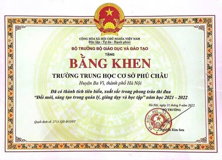 Trường THCS Phú Châu không ngừng nâng cao chất lượng dạy và học Trường THCS Phú Châu không ngừng nâng cao chất lượng dạy và học