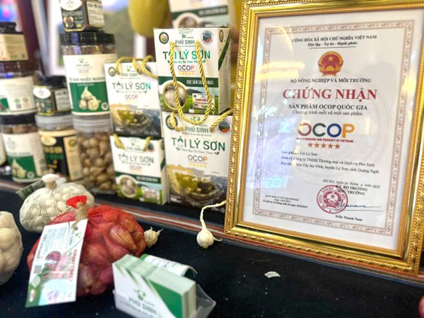 Tỏi Lý Sơn từ Công ty TNHH TM & DV Phú Sinh đạt chuẩn OCOP 5 sao Tỏi Lý Sơn từ Công ty TNHH TM & DV Phú Sinh đạt chuẩn OCOP 5 sao