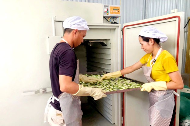 Thiết bị hỗ trợ theo đề án khuyến công địa phương giúp cho HTX Nông lâm tổng hợp Địa Linh tăng năng suất, chất lượng sản phẩm.