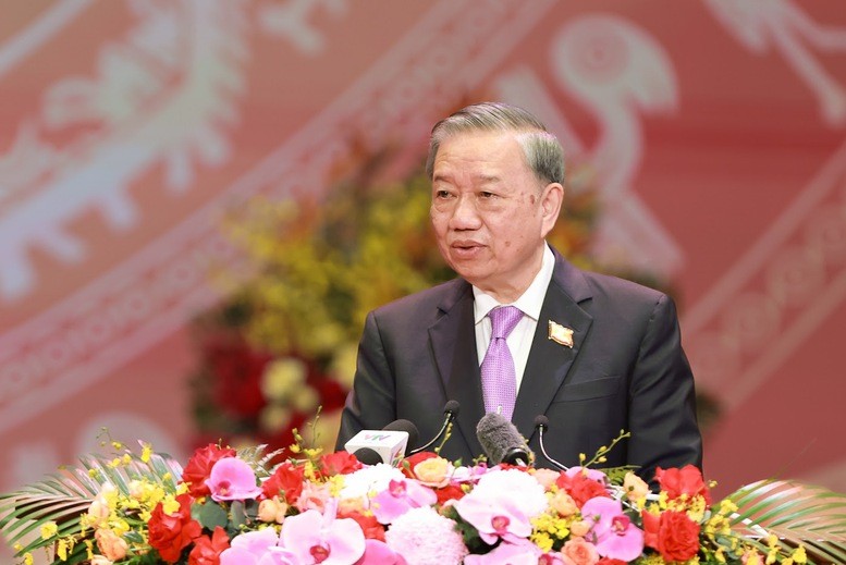 Tổng Bí thư Tô Lâm phát biểu tại Lễ Kỷ niệm - Ảnh: VGP/Nhật Bắc