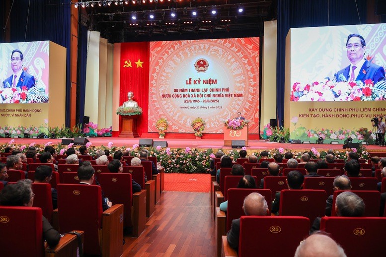 Thủ tướng Phạm Minh Chính nêu rõ: Chính phủ trân trọng cảm ơn và nghiêm túc tiếp thu đầy đủ những ý kiến chỉ đạo của đồng chí Tổng Bí thư Tô Lâm - Ảnh: VGP/Nhật Bắc