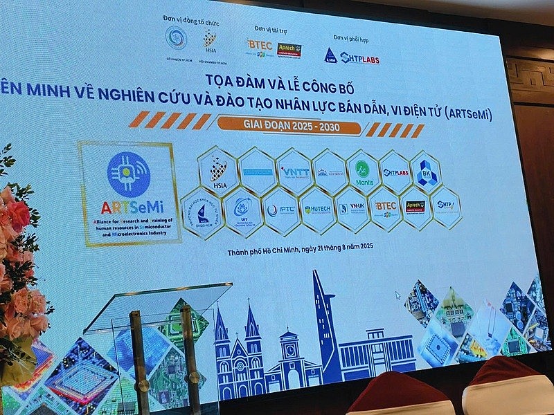 Tọa đàm và Lễ công bố Liên minh về nghiên cứu và đào tạo nhân lực bán dẫn, điện tử giai đoạn 2025-2030 tổ chức sáng ngày 21/8 tại TP. HCM