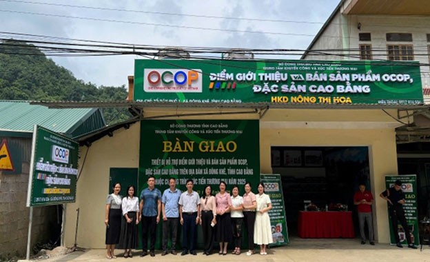 Khuyến công Cao Bằng hỗ trợ thiết bị cho điểm giới thiệu và bán sản phẩm OCOP