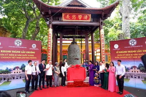 Tu bổ và bàn giao lầu chuông tại Khu di sản Trung tâm Hoàng thành Thăng Long
