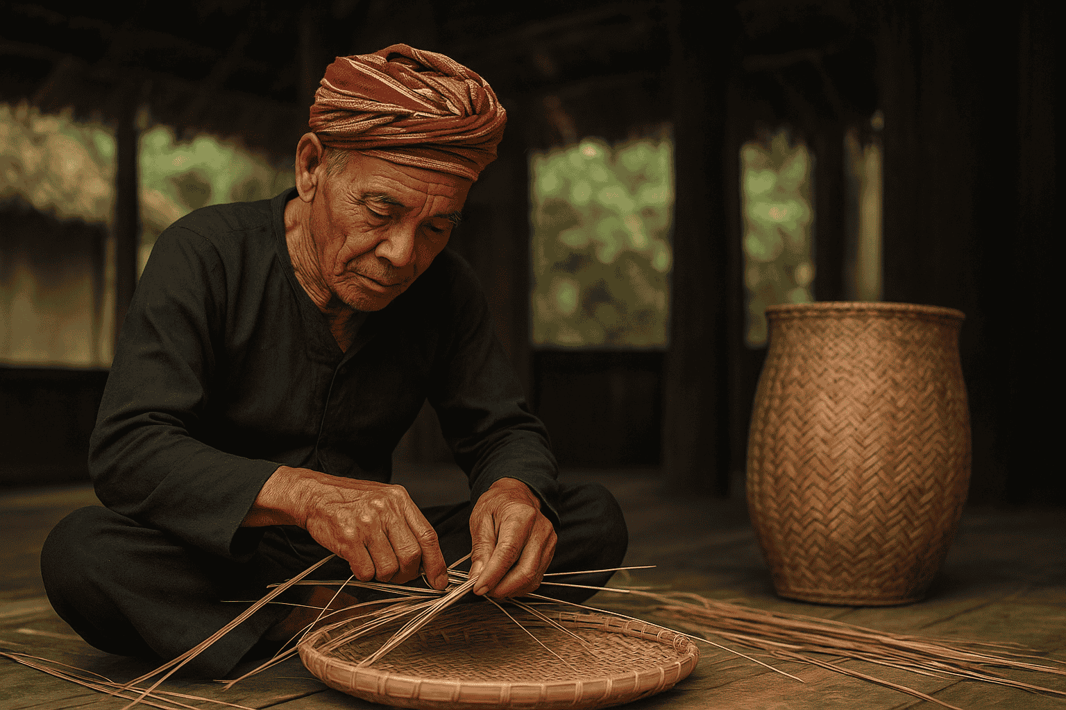 Giữ hồn núi rừng qua đôi tay già làng Cơ Tu