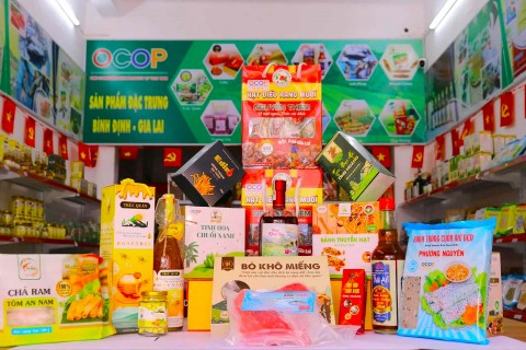 sap khai truong cua hang san pham ocop dac trung binh dinh gia lai