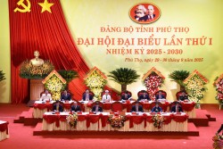 Đại hội Đại biểu Đảng bộ tỉnh Phú Thọ lần thứ I, nhiệm kỳ 2025 - 2030 diễn ra thành công tốt đẹp: Đồng chí Trương Quốc Huy làm Bí thư Tỉnh ủy Phú Thọ