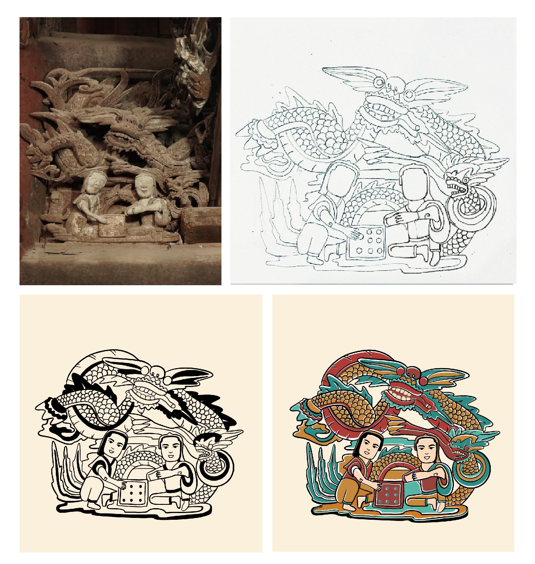 Khi hoa văn đình làng trở thành nguồn cảm hứng cho quà Tết Nguyên đán