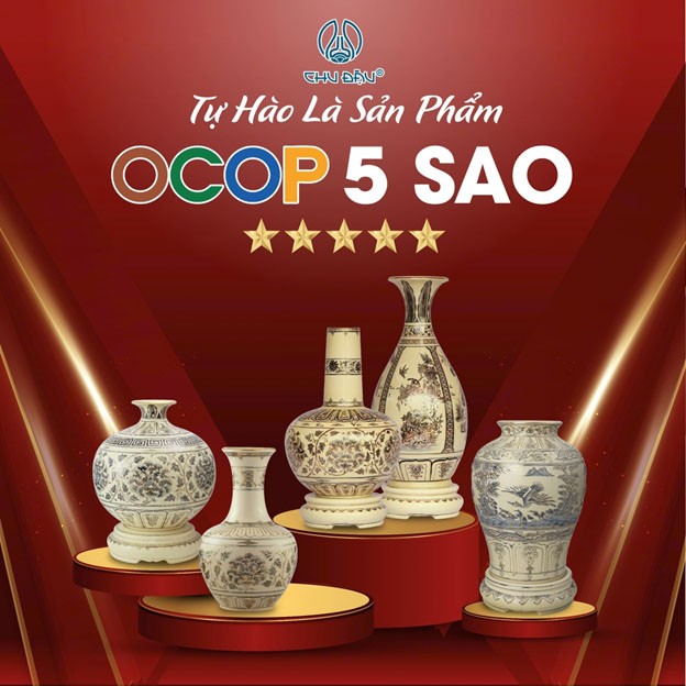 Gốm Chu Đậu tự hào với 5 sản phẩm đạt chứng nhận OCOP 5 sao Gốm Chu Đậu tự hào với 5 sản phẩm đạt chứng nhận OCOP 5 sao