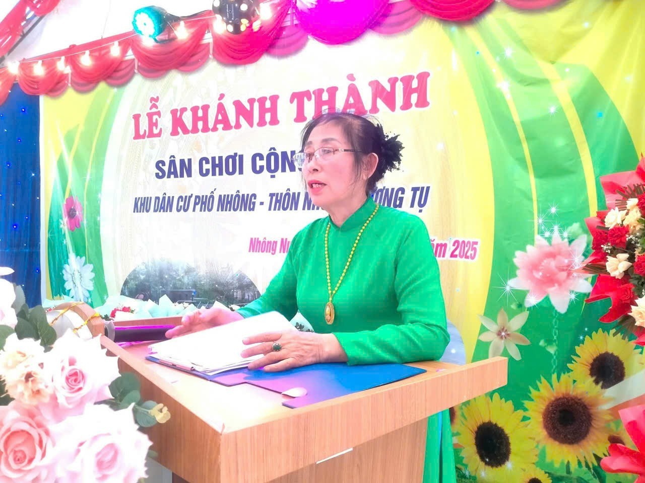 Xã Vật Lại (Hà Nội) :  Khu phố Nhông- Thôn Nhông Nương Tụ khánh thành công trình 