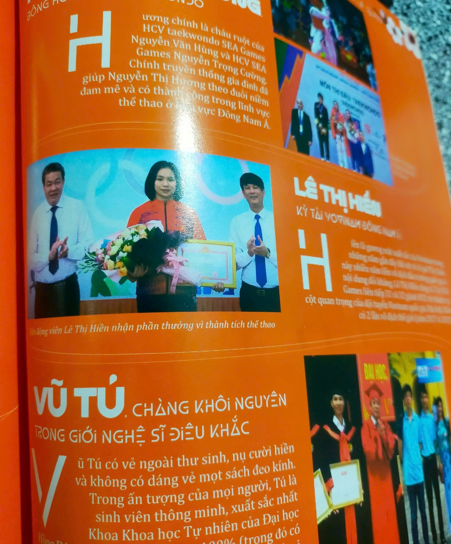 Một trang tạp chí vinh danh Nghệ sĩ thị giác Vũ Tú là gương sáng tiêu biểu