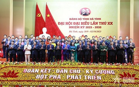 dai hoi dai bieu dang bo tinh ha tinh lan thu xx thanh cong tot dep