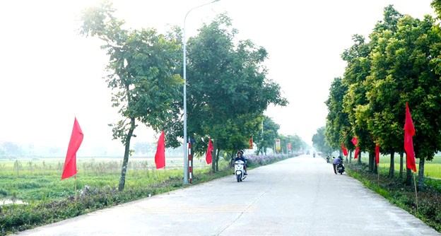 Đường làng ở phường Bồng Lai khang trang, sạch đẹp. Ảnh Bá Đoàn Đường làng ở phường Bồng Lai khang trang, sạch đẹp. Ảnh Bá Đoàn