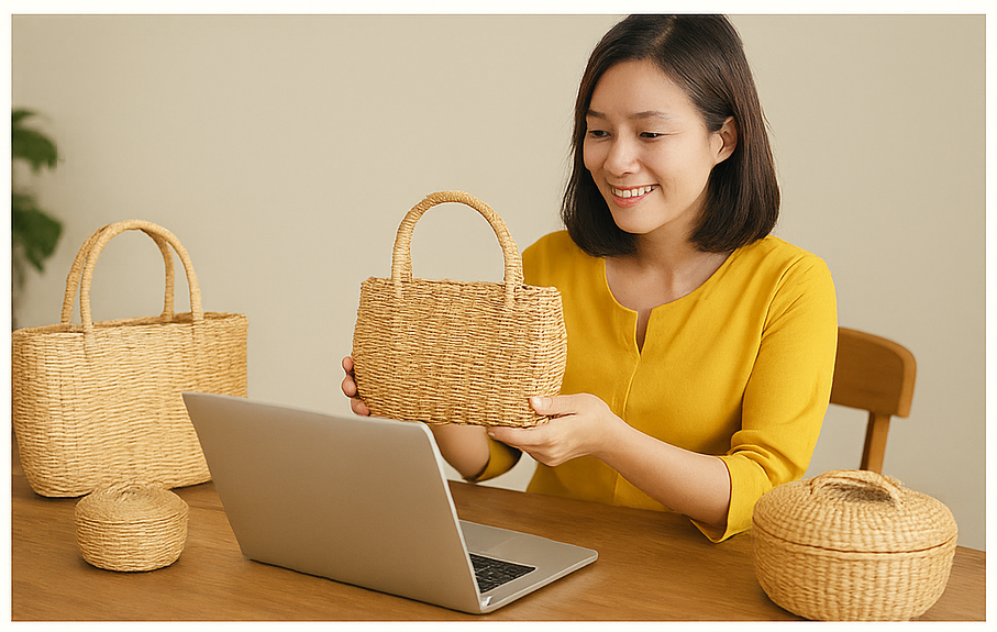 Thương mại điện tử đóng vai trò quan trọng trong việc thúc đẩy hoạt động xuất khẩu hàng thủ công mỹ nghệ