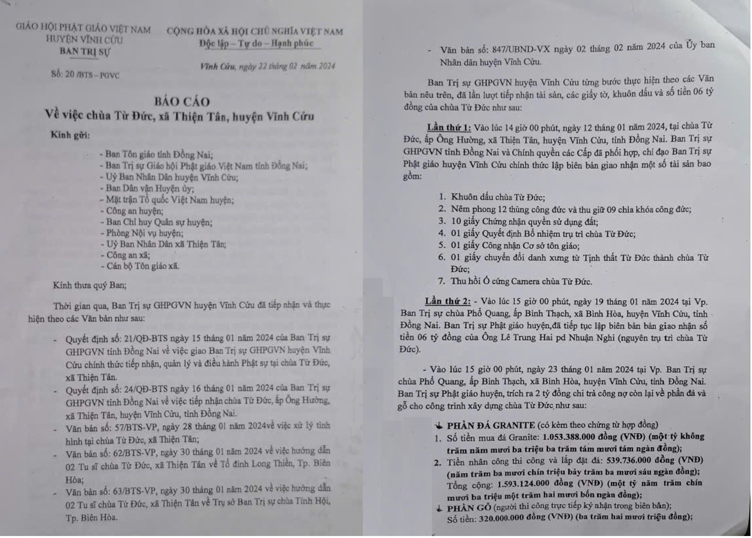 Đồng Nai: Câu chuyện lùm xùm tại chùa Từ Đức Đồng Nai: Câu chuyện lùm xùm tại chùa Từ Đức